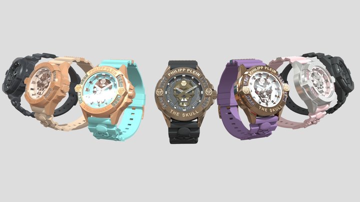 PHILIPP PLEIN THE $KULL WATCH 3D Model