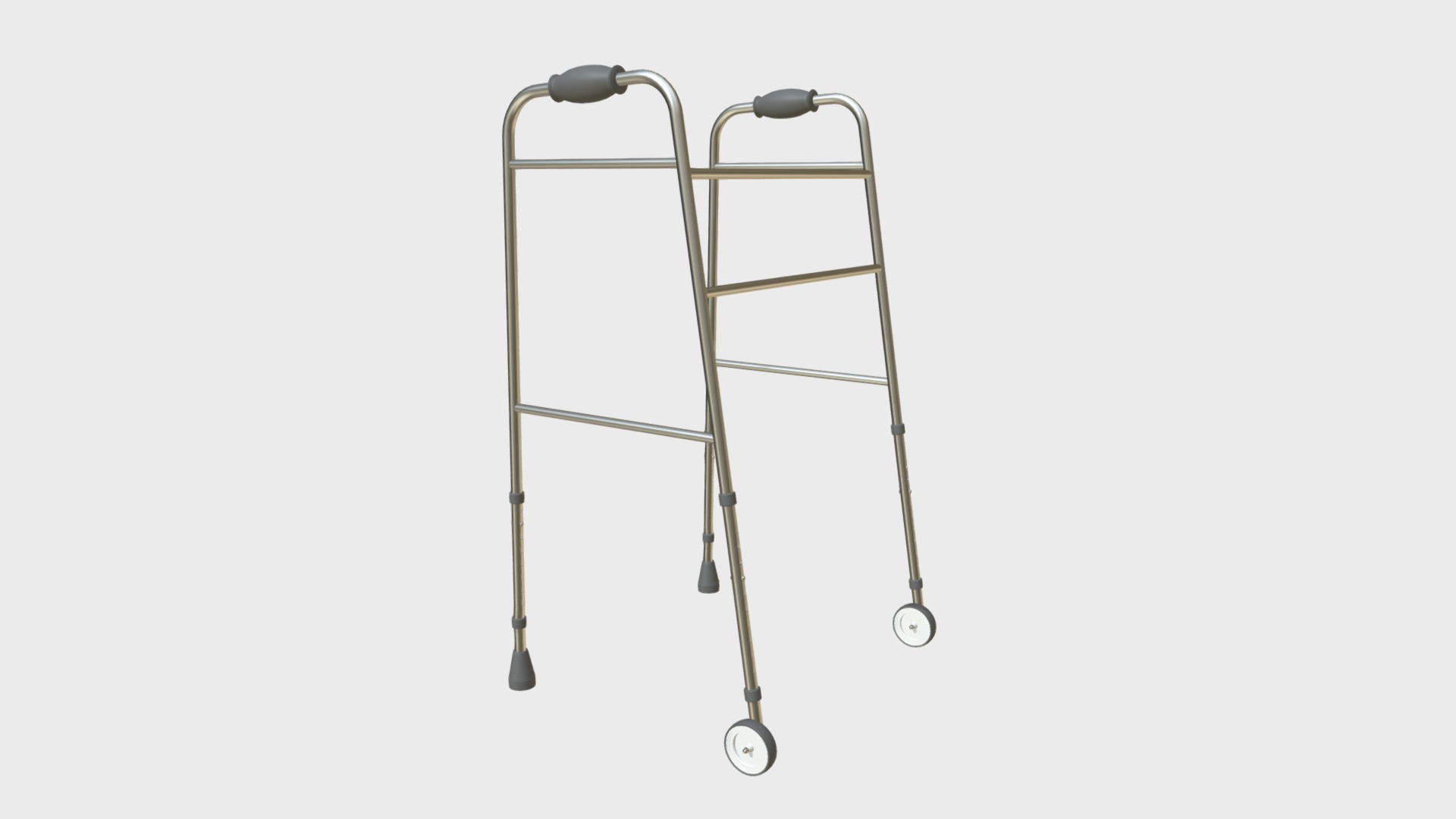 3D model Front-wheeled walker - This is a 3D model of the Front-wheeled walker. The 3D model is about a pair of scales.