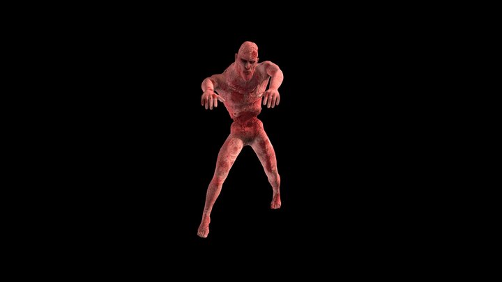 Zombie Animated Rigged Textured 4k - Game Ready 3D Model