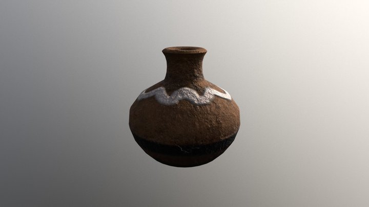 Pot Textured 3D Model