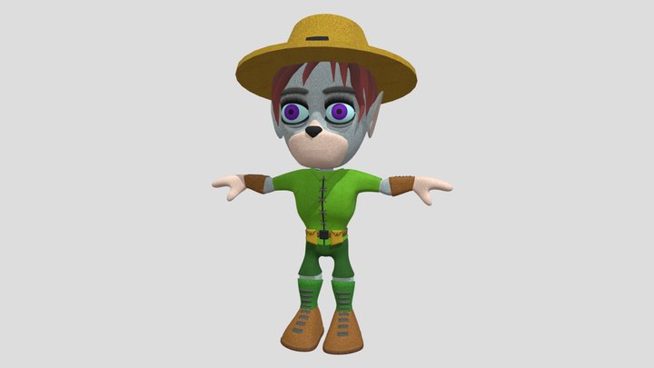 Cartoon person (#1) for game 3D Model