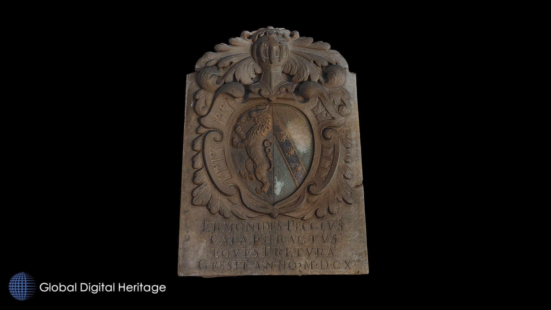 Stone Shield, Aldobrandeschi Castle. Arcidosso