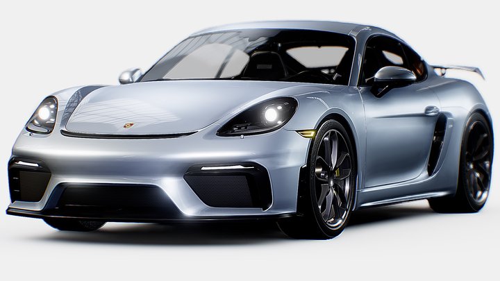 Porsche 718 Cayman GT4 2020 | www.vecarz.com – Kostenloses 3D-Modell STL