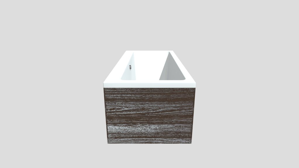 Rectangular Dark Oak Bathtub