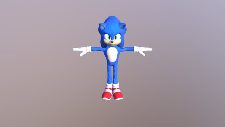 Movie Sonic Rig Animation Kit Ver. 3D Model