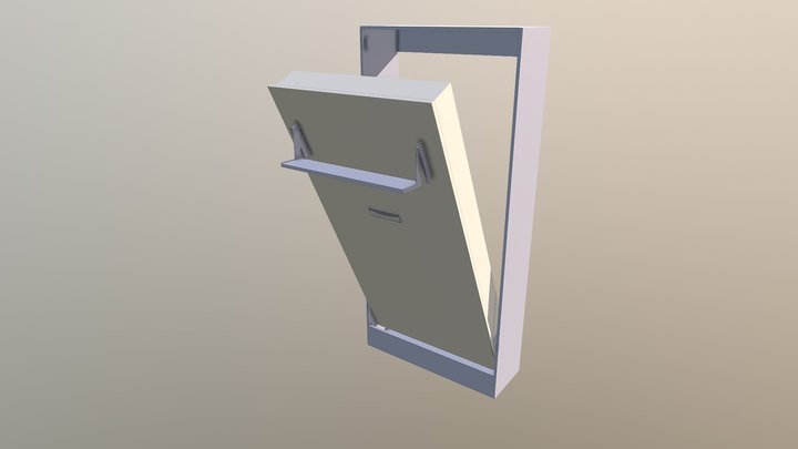 20 cm Önden Raf Ayak 3D Model