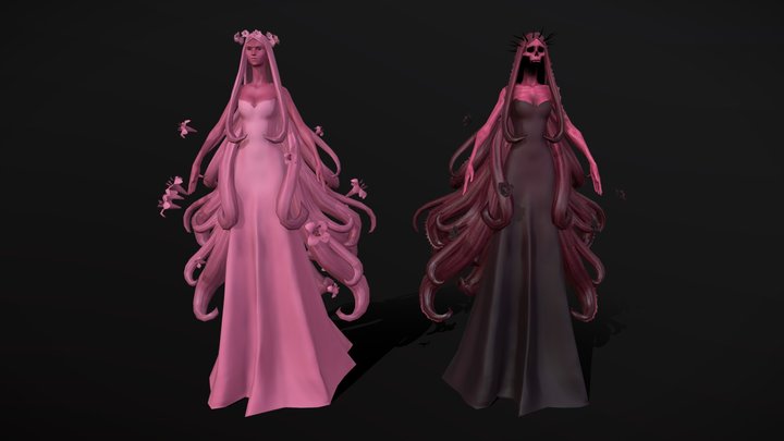 Bibliomania - Lady 3D Model