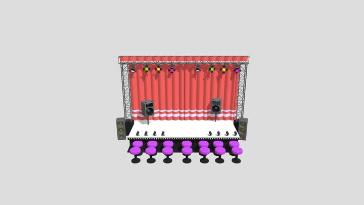 Stage FNaF 6 3D Model