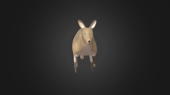 LowPoly Kangaroo 3D Model