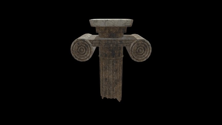 BROKEN PILLAR , PODIUM 3D Model