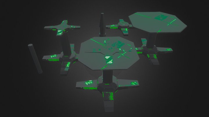 SciFI military 3d model pack 1 3D Model