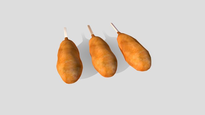 Corndog LOD set 3D Model