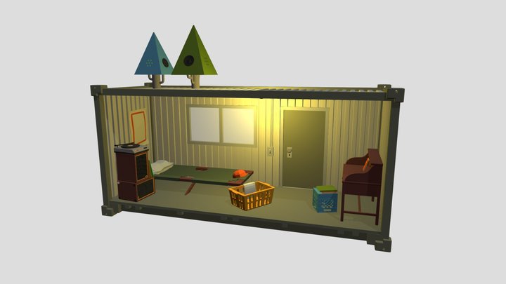 Container room from "The Low Road" game 3D Model
