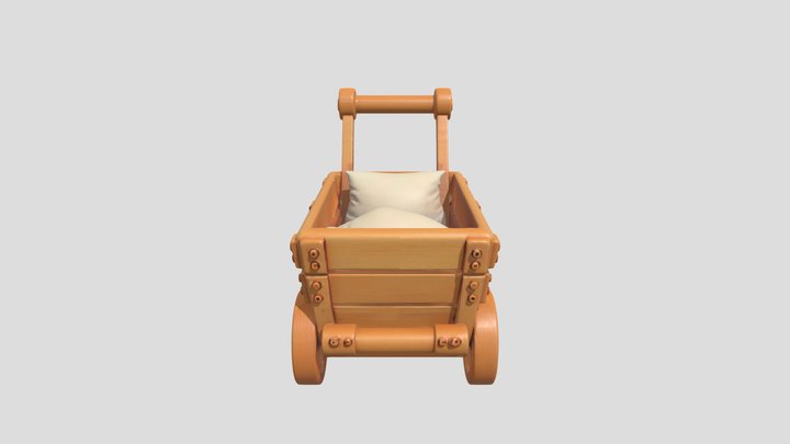 Wooden Cart – Game Ready 3D Model 3D Model