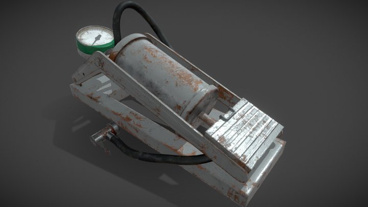 Retro Foot Pump 3D Model