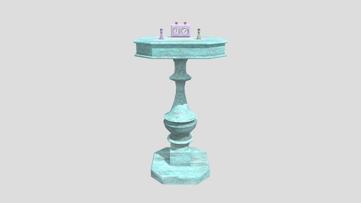 Pastel Chess Scene 3D Model