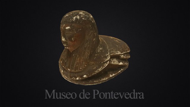 Egyptian scarab with human head 3D Model