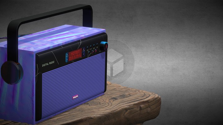 Psicodelic Radio Purple 3D Model