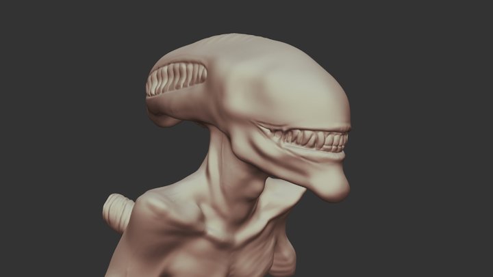 Alien Sculpt 3D Model