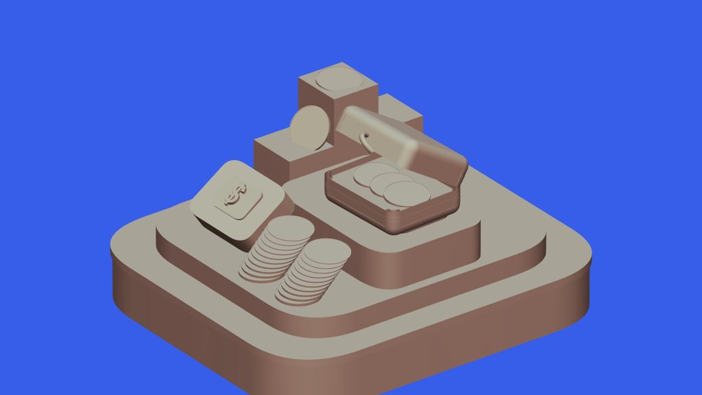 bank assets coin briefcase