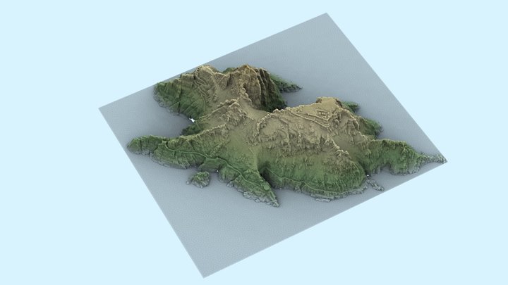 Sceilig Mhichíl - Sampled Point Cloud (2.5D) 3D Model