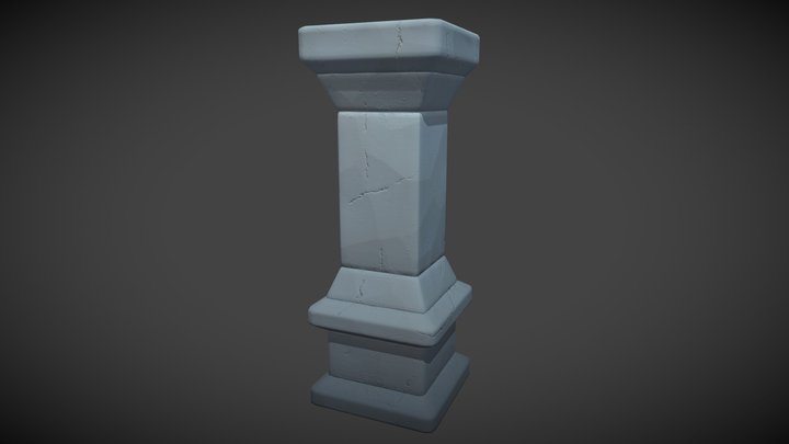 Stylized Pillar 3D Model