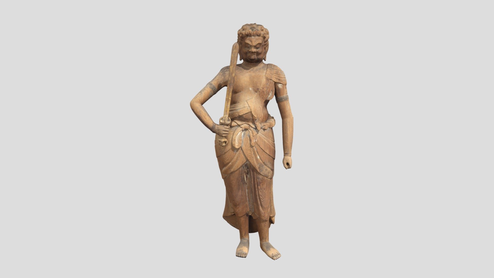 【古美術】能管 作者不明 木造不動明王立像 - 3D model by 静岡県文化財課 (@shizuoka3d