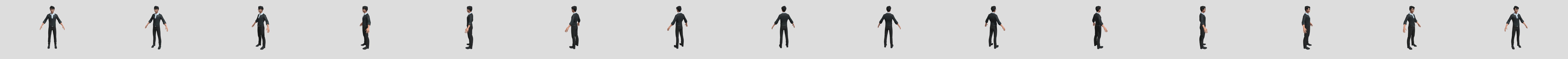 Standing Bussiness 3D Char 3D Model
