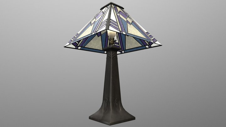 An Art Deco Lamp 3D Model
