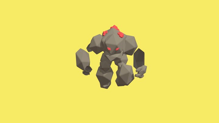 Lowpoly golem 3D Model