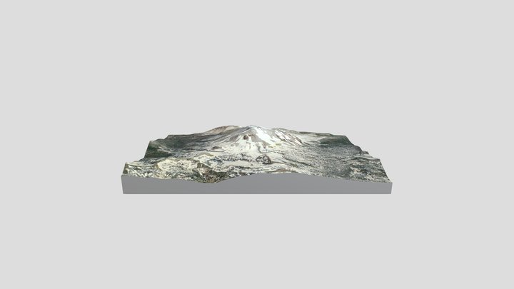 Puncak Lassen Sierra Nevada - Kubah 3D Model