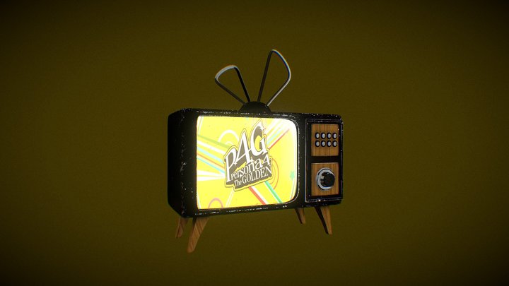 Persona 4 Golden TV 3D Model