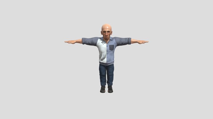 Fat  man rigged 3D Model