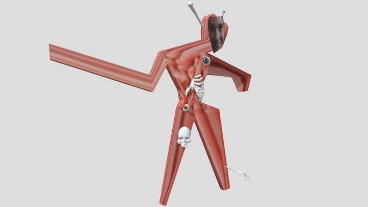 💀 Low Poly Corpo-Seco Brazilian Horror Creature – Gratis 3D-model STL