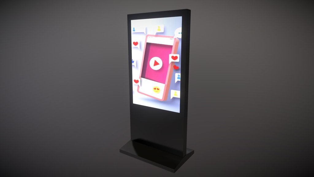 Digital Display Standee Sketchfab Export