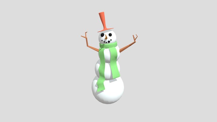 happy snowman GS 3D Model