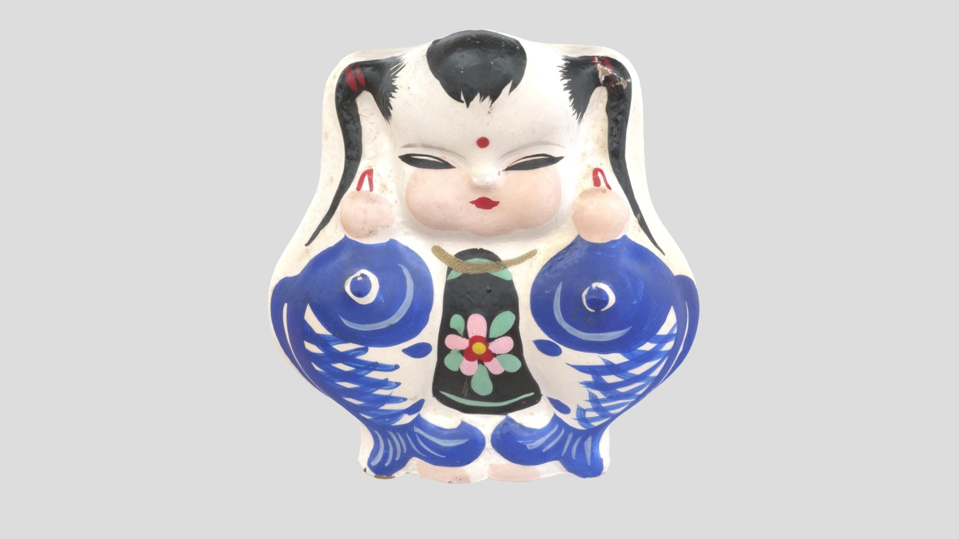 Painted Clay Doll
