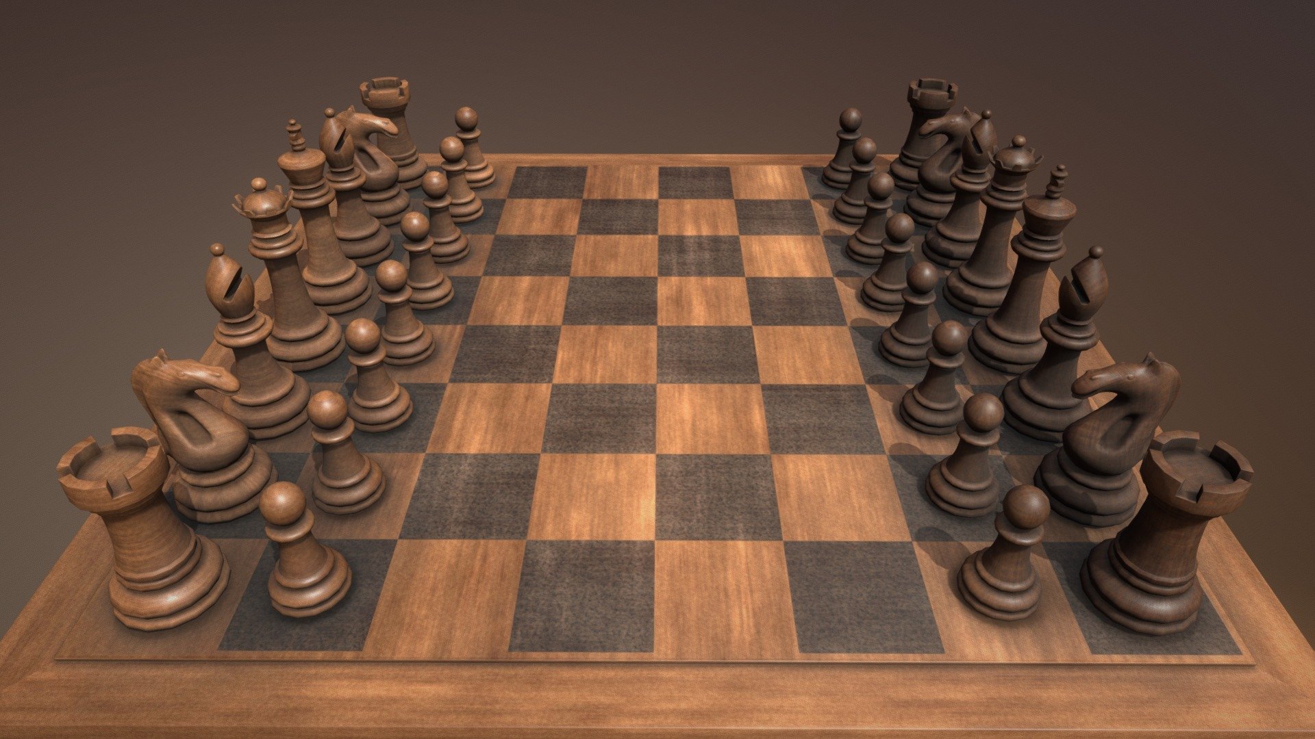 ArtStation - Low poly 3D Chessboard Game assets