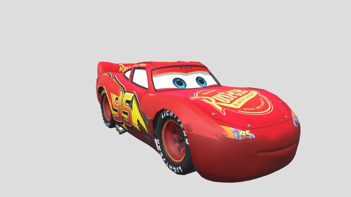 High Quality Lightning McQueen 3D Model