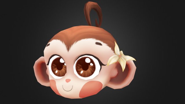 Monkey Girl - Art Test - 4 Hour Character Bust 3D Model