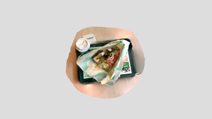 Salad Chicken Sandwich (Subway) 3D Model