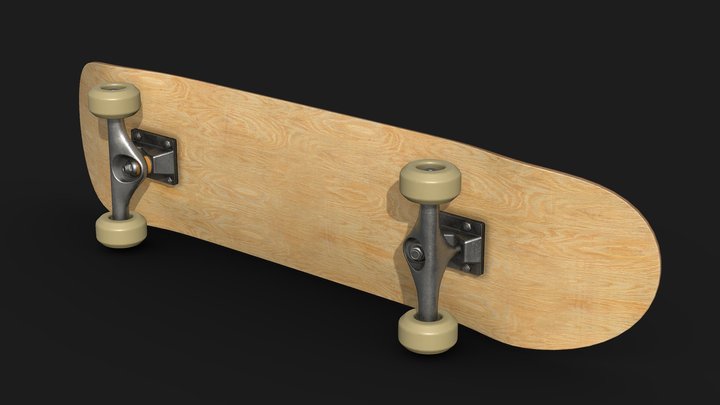 SkateBoard - Default Wooden 3D Model