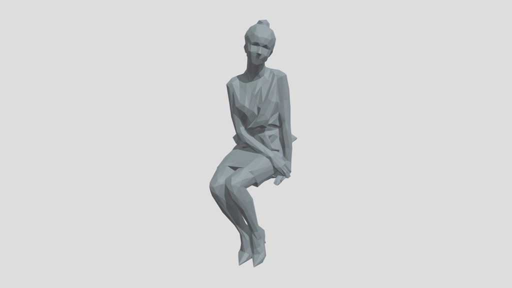Lowpoly Female Sitting
