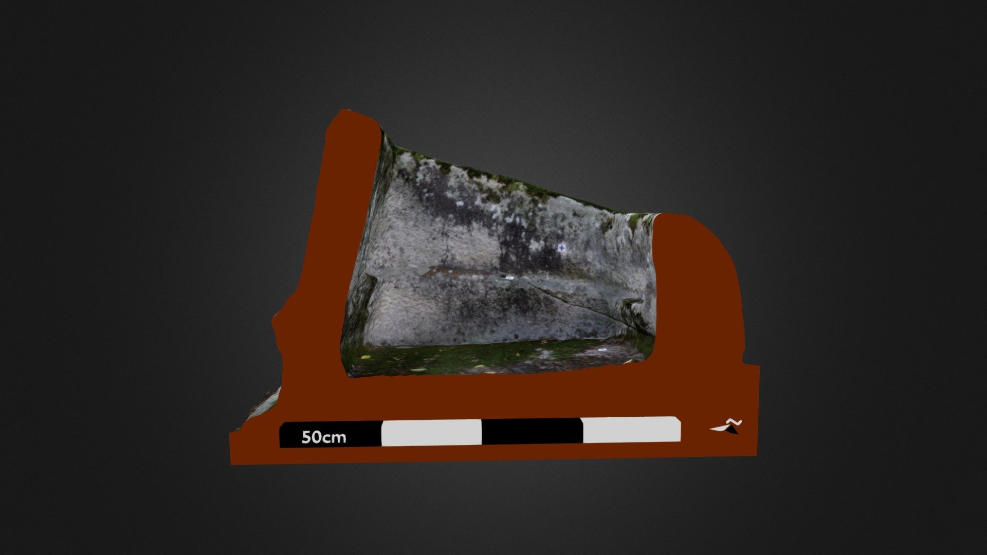 Trough-shaped dolmen Phabguchel-6 (section)