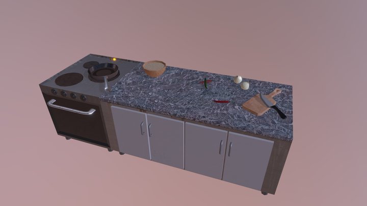 Le Kitchen 3D Model