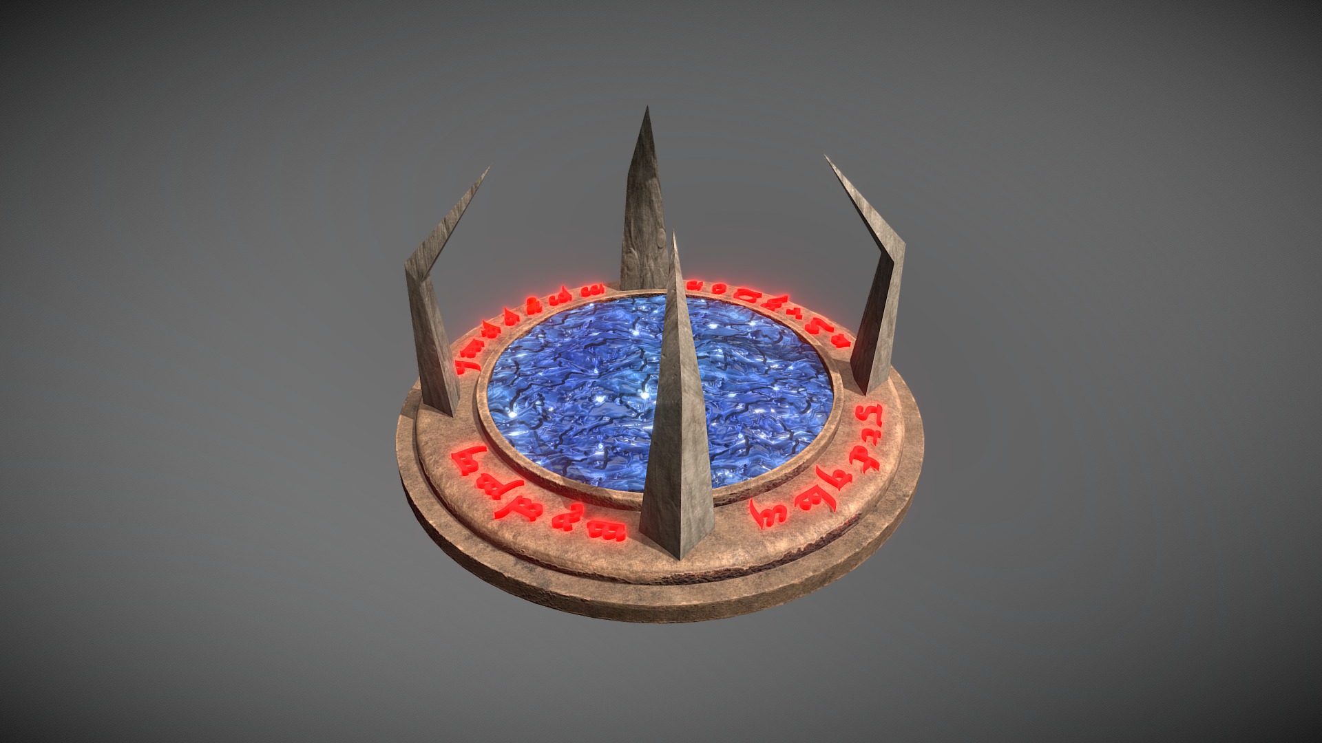 3D model Portal Mistico - This is a 3D model of the Portal Mistico. The 3D model is about a blue and red circle with a black circle and a black circle with a white circle and a.