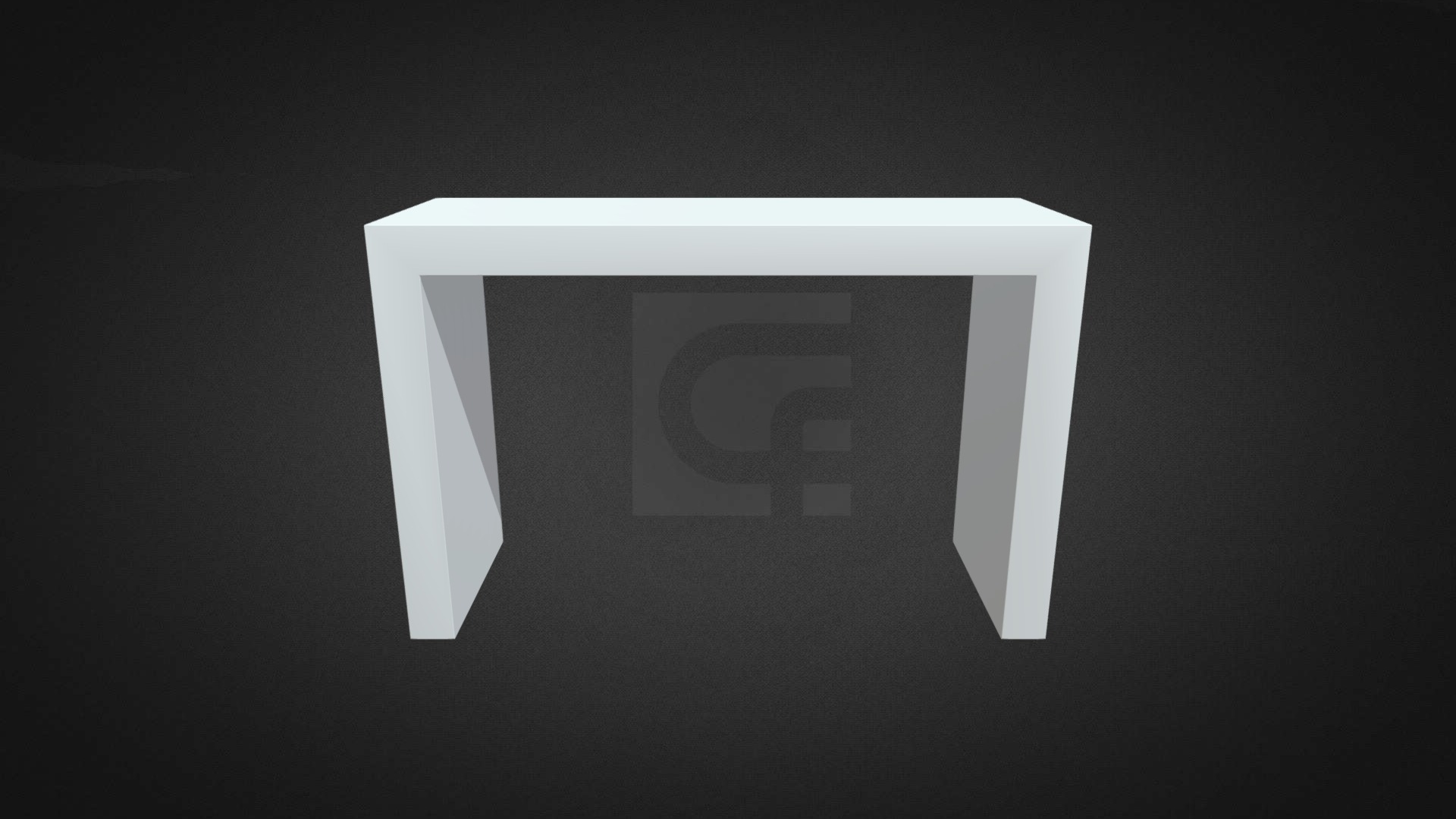 3D model Levante High Bar Table Hire - This is a 3D model of the Levante High Bar Table Hire. The 3D model is about a white letter on a black background.