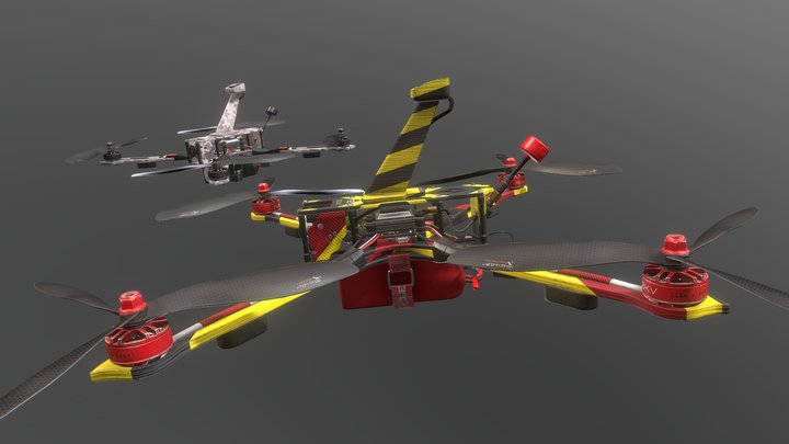 Drone racing 3D Model