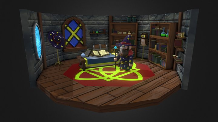 Lost Treasure - Wizard's Study 3D Model