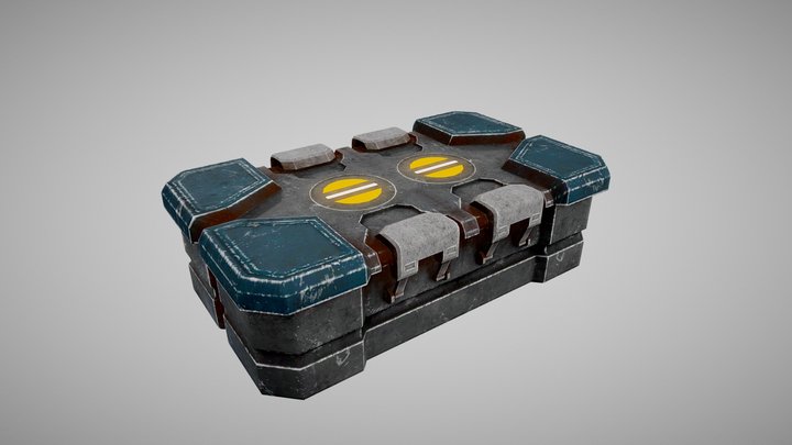 Large Military Crate 3D Model